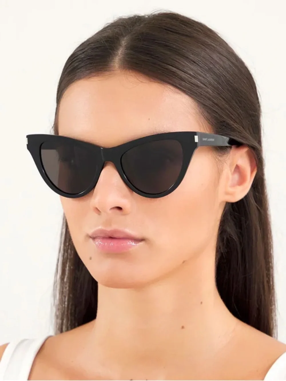 NEW Saint Laurent Black Cat-Eye Sunglasses - Picture 6 of 6